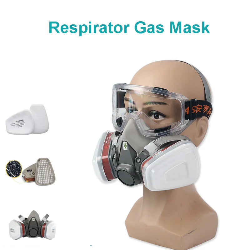 Half Face painting spraying respirator gas mask protect dust mask for Safety Work Filter welding Spray protective anti pollution
