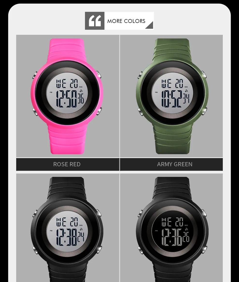 SKMEI Sporty Digital Watch For Men Waterproof Wristwatch With