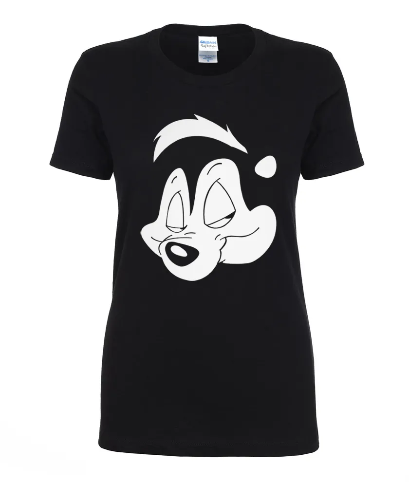 Mode-Femmes Tee Dessin Animé Pepe Le Pew Paragraphe Imprimer Kawaii Femmes T-shirt 2017 Été Femmes T-shirt Coton Haute Qualité Tops T-shirts