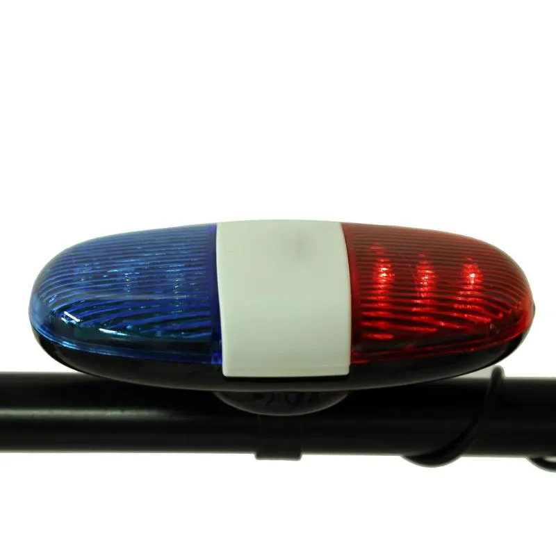 6 LED 4 TONE Elektroniczny rower Rowerowy Call Bike Light Rower Głośnik Policja Siren Timbre Bicicleta Bell Horn Akcesoria