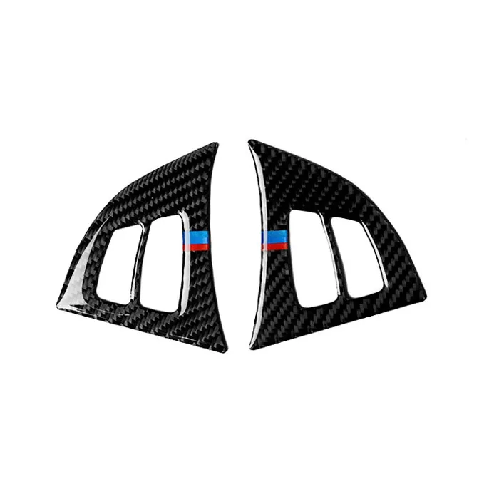 Fibre De Carbone Garniture Du Volant Autocollant De Contrôle Multifonction Bouton  Décoration Autocollant Accessoires Voiture Pour BMW X6 E70 Du 9,22 €