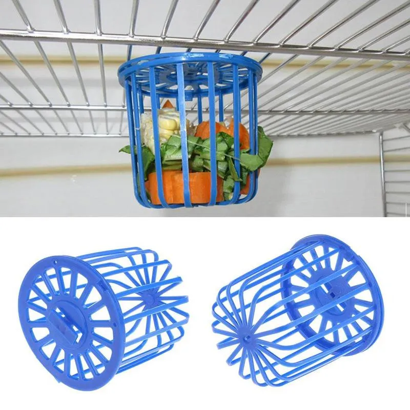 Accesorios para el soporte de vegetales de la fruta de pájaros Juguetes de contenedor de canasta colgante Jaula de alimentación de loros de mascota YQ01048