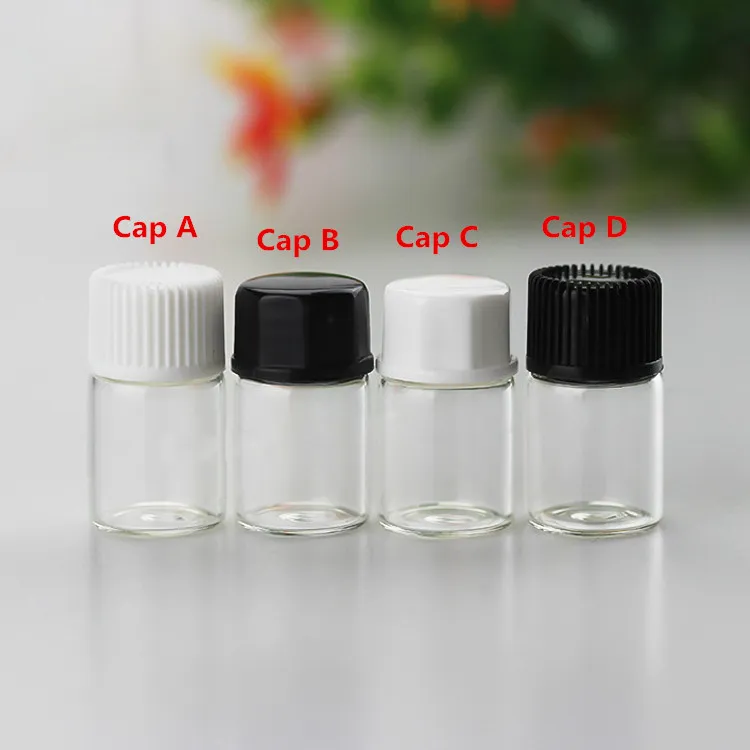 Mini Essential Oil Clear Glass Flessen 1 ml 2 ml 3 ml Refilleerbare lege cosmetische flesje met punt