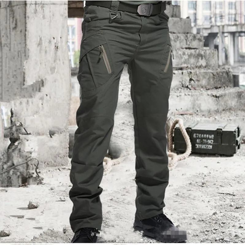 戦術的なズボンの戦術的なズボンスワット戦闘軍のズボン男性多くのポケット防水耐摩耗性貨物