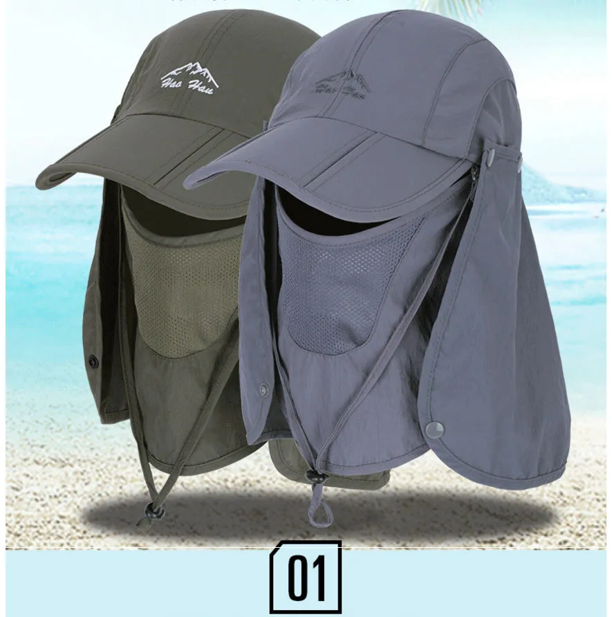 Chapeau De Soleil UPF 50+ - Protection 360° Cou Et Visage - Pliable Et Imperméable