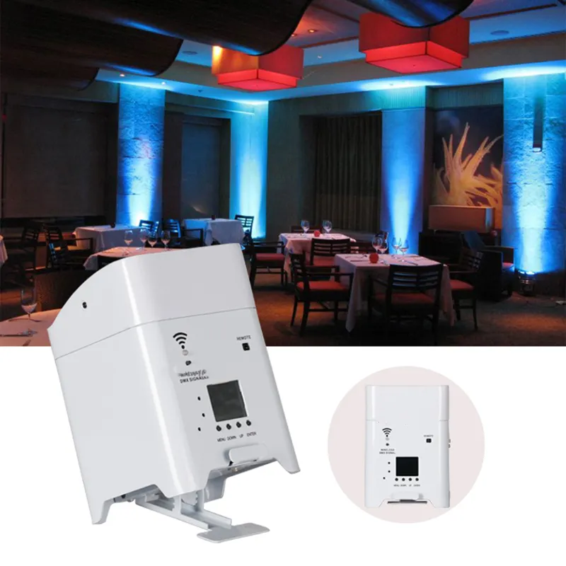 4PCS الحرية PAR 4x18w اللاسلكية البطارية DMX RGBWA UV 6in1 أضواء WIFI التحكم عن بعد الذكية شقة LED PAR DJ Uplightings