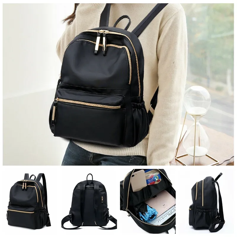 Fashion New Women Girls Anti theft Waterproof Mini Oxford Backpack Rucksack School Bag Travel Bagpack Double Shoulder Bags Black