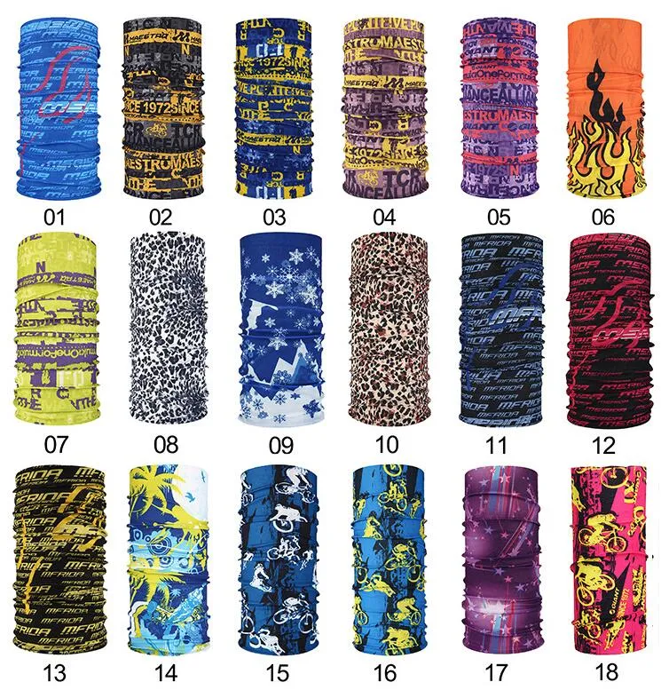 Magia véu cabeça cachecóis impresso headband bandana lenço sem costura máscara de máscara de equitação bicicletas de moto headband wraps hot gga3330