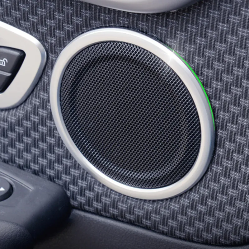 Porta do carro alto-falante de áudio círculo anel decorativo capa guarnição para bmw x1 f48 2 séries f45 2016-18 interior decalques291g