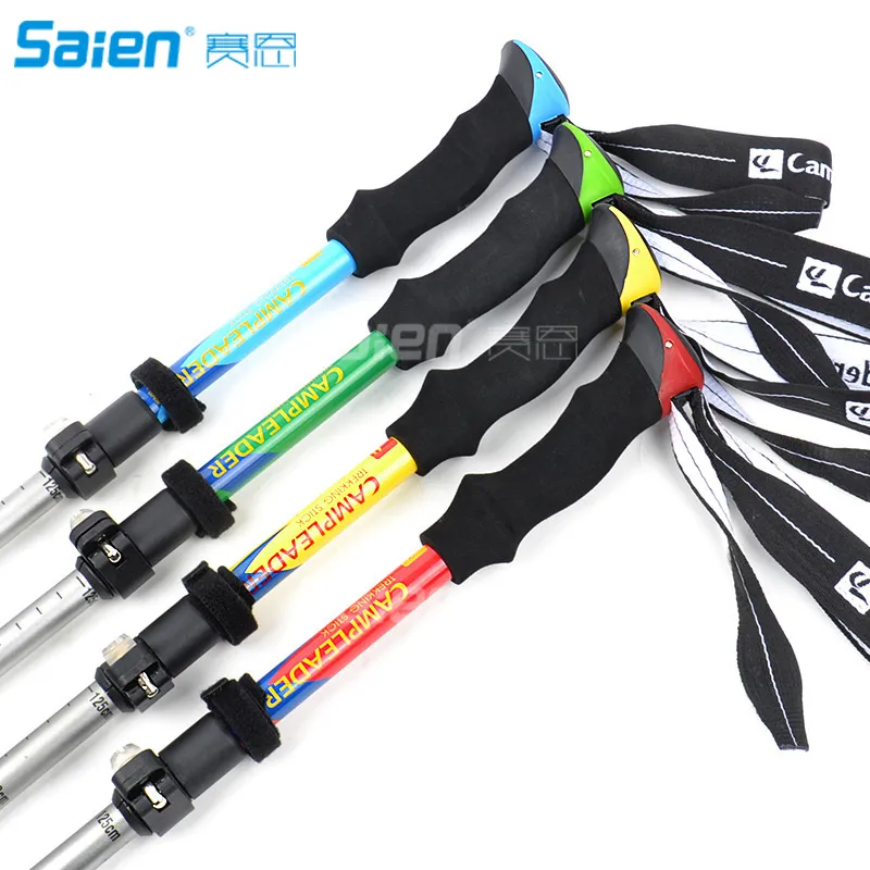 Foldable Trekking Pole, Collapsible And Adjustable Hiking Walking Stick