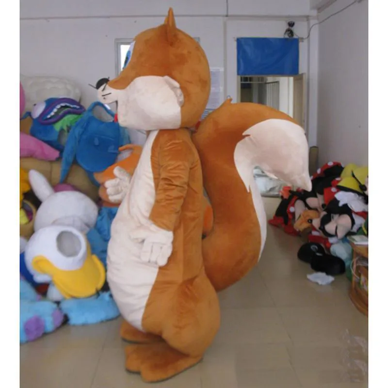 2020 Fat Squirrel Mascot Costume Top Quality Cartoon Big tail squirrel Animal Anime theme character Christmas Carnival Party Costume