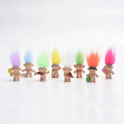 Die neue Kawaii Bunte Haar-Troll-Puppe, Familienmitglieder, Troll-Kindergarten, Junge, Mädchen, Trolle, Spielzeug, Geschenke