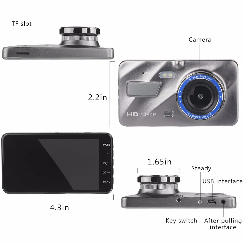 Dual lens видеорегистратор инструкция на русском языке. Видеорегистратор Eplutus DVR-929, 2 камеры. 1080p4 inch IPS LCD Dual Lens Dash cam. Dual Lens видеорегистратор характеристики. Видеорегистратор внутренности