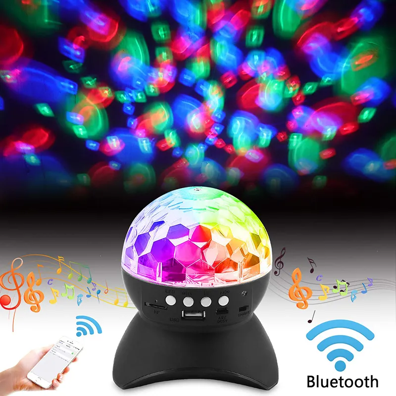 Star Project master iluminación de escenario altavoz de luz inalámbrico Bluetooth LED bola mágica de cristal giratoria DJ altavoz estéreo fiesta en casa