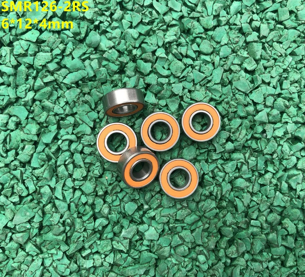 10 sztuk / partia SMR126-2RS SMR126 2RS RS 6x12x4 mm ABEC-7 Hybrydowa stal nierdzewna SI3N4 ceramiczne łożyska bębna rybacka Łożyska 6 * 12 * 4mm