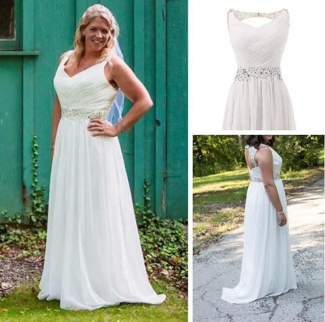 Robe de bal blanche sans bretelles col en V plis dos nu appliques et perles en mousseline de soie balayage train robes de demoiselle d'honneur