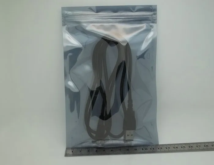100pcs/lot 12*18cm Anti-Static Shielding Bags ESD Anti Static Package Bag Zip-Lock Waterproof Self Seal Antistatic Packing Bag