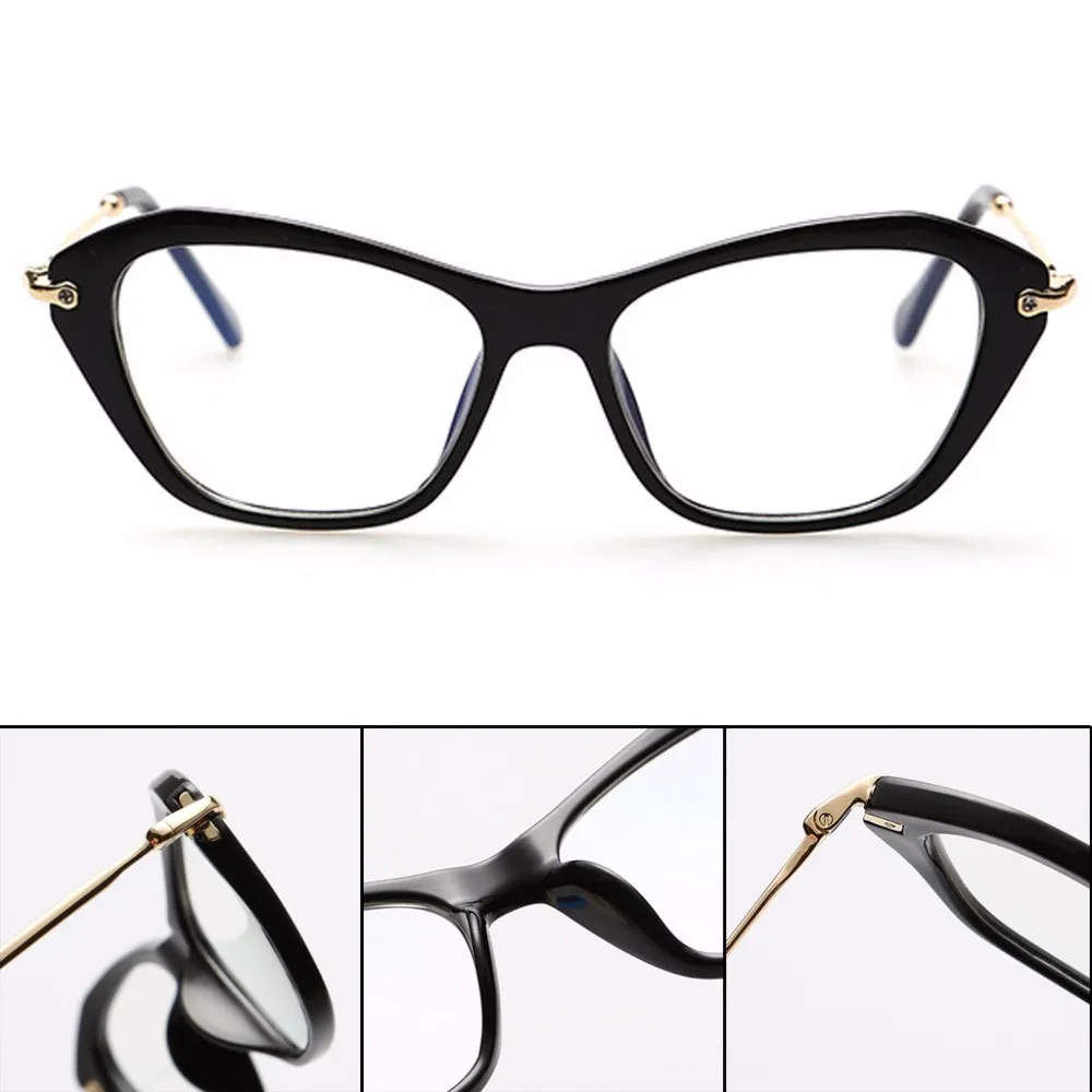 senhoras Cat Moda Atacado Mulheres Sexy Eye Limpar Lens Eye Glasses 2017