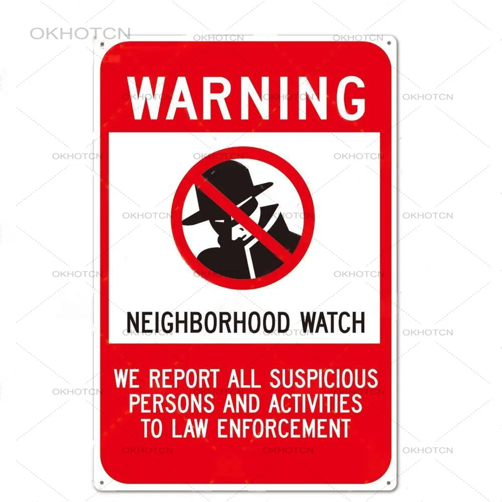 SUMIK Letrero De Metal Con Texto En Inglés "Warning Property Patrolled By A Crazy", Placa De Póster De Arte Vintage, Decoración De Pared Para El Hogar