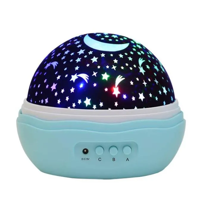 Moon Star Projector 360 Graden Rotatie 8 Kleur Veranderend Licht Romantische Nachtverlichting Lamp Geschenken voor Verjaardag Kinderdagverblijf Feestdecoratie