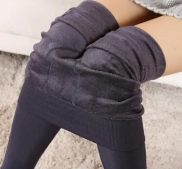 Women Winter Warm Leggings Elastic High Waist Plus Velvet Thick
