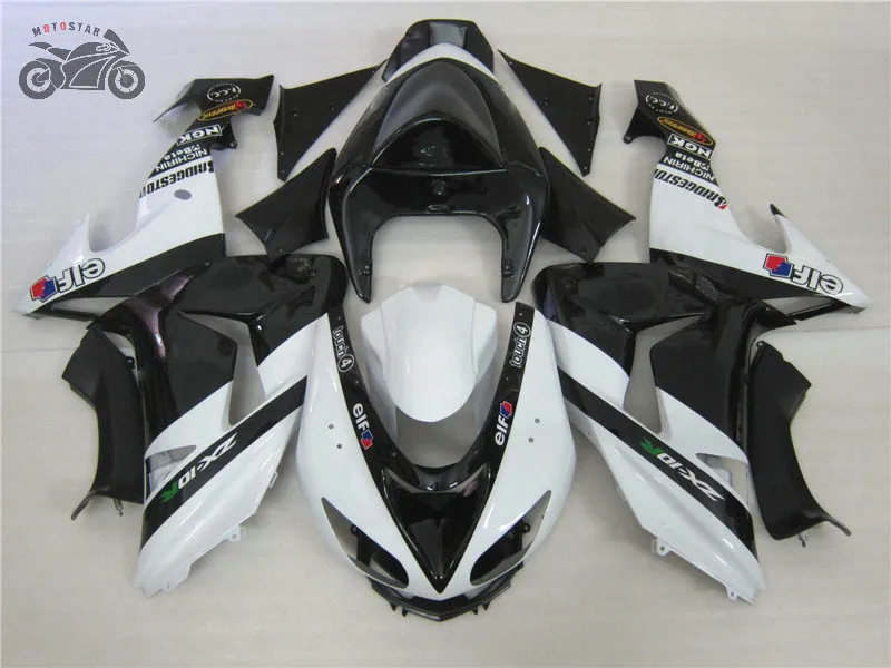 Nuovissimi kit carenatura per KAWASAKI Ninja ZX10R 2006 2007 bianco nero carenature cinesi carrozzeria ZX 10R 06 07 ZX-10R