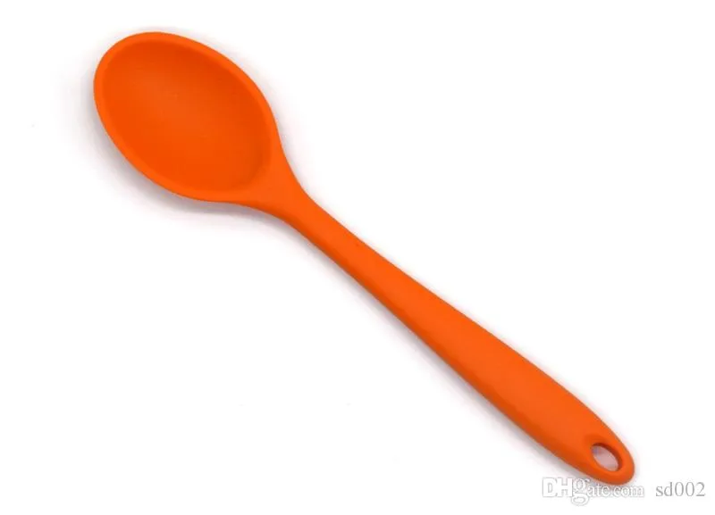 Cucchiai per uso alimentare Miscela di colori in silicone Tromba multifunzione Isolamento termico Cucchiaio da cucina ecologico Utensile da cucina 3hyE1