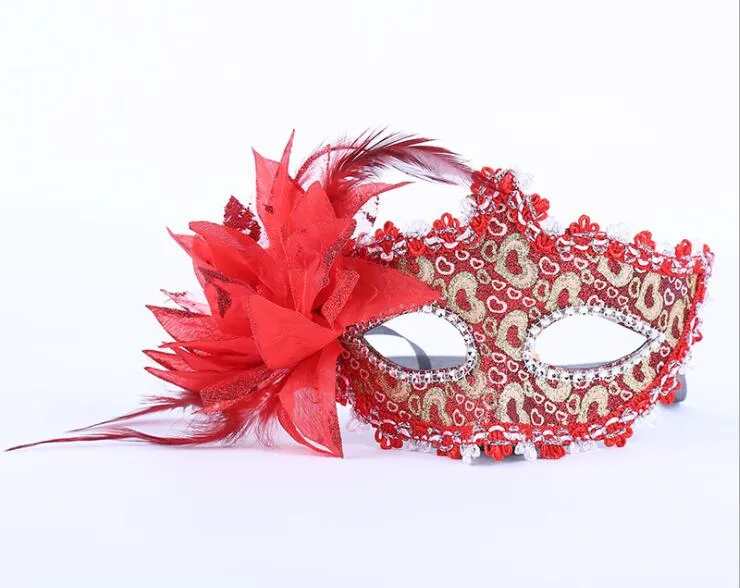 Venezianische Maskerade-Maske Mit Federn – Lila, Für Halloween, Karneval & Kostüm-Partys