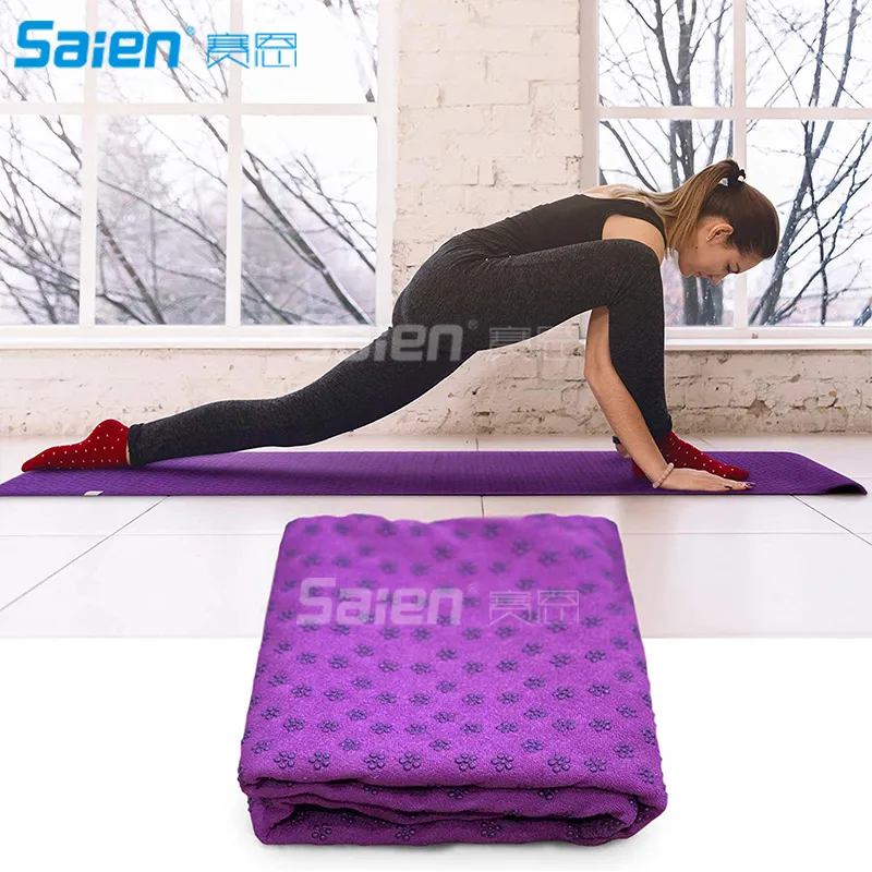 Yoga Dekens Antislip Handdoek + Mesh Bag | Microfiber mat voor ballet, barre, pilates of gewichtheffen - geweldige toevoeging