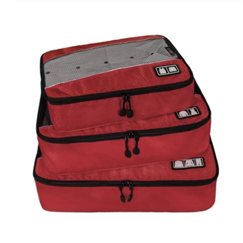 Packing Cubes for Travel 3pc Set Slim Packing Luggage Travel Organizers Bags Pouch Storage Nylon