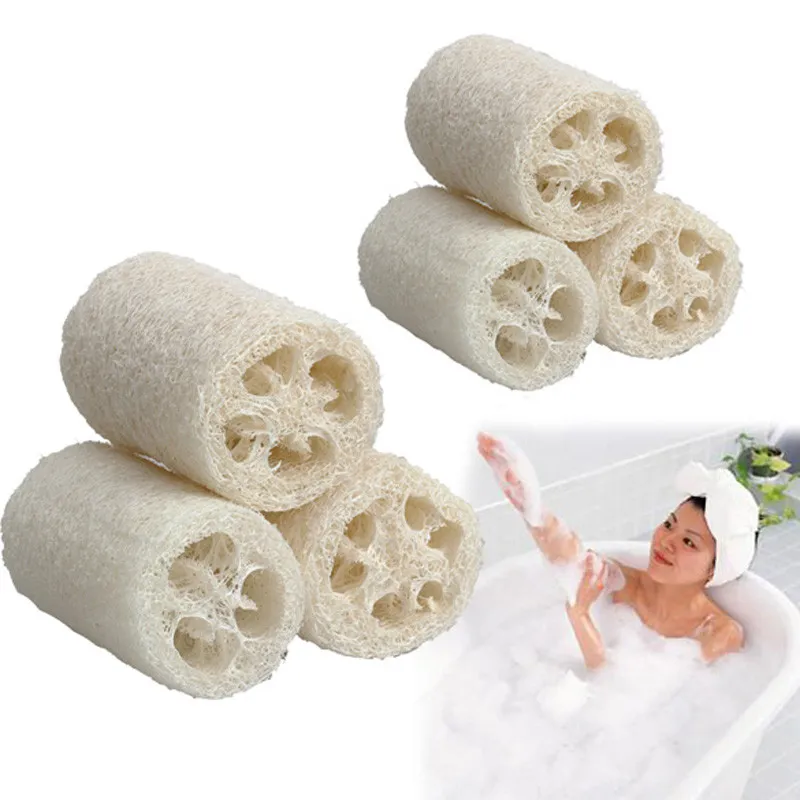 Natural Loofah Bathing Scrubber Loofah Bathing Massage Body Sponge Scrubber Loofah Kitchen Dishwashing Pot Cleaning Tools