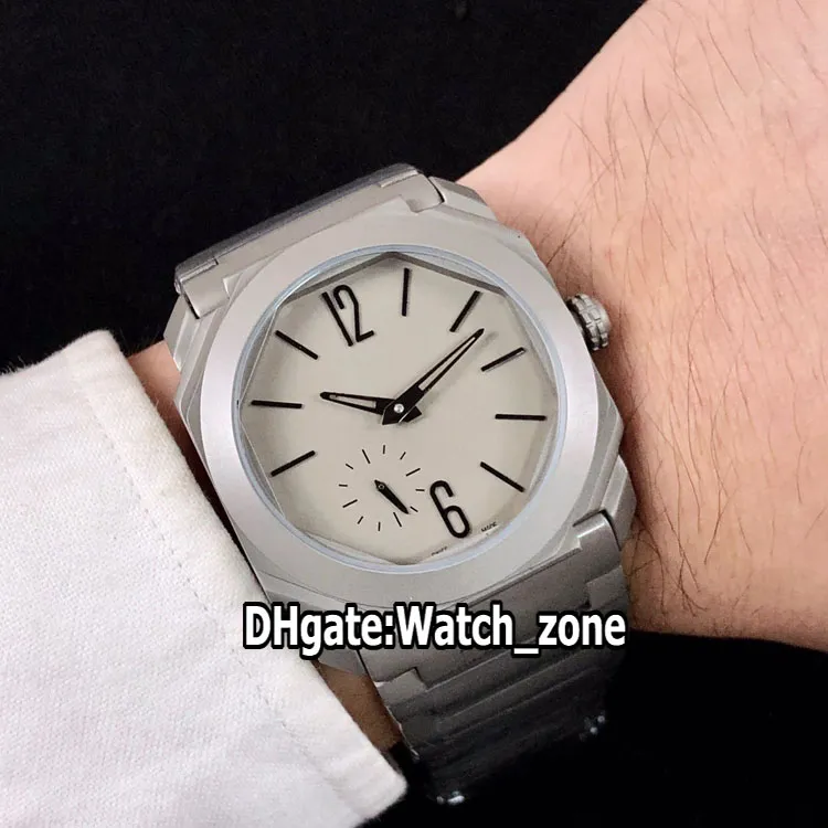 Luxury New Octo Finissimo 102713 Gray Dial Miyota Automatic 102711 Mens Watches Titanium Steel Case SS Bracelet Gents Watches Watch_Zone