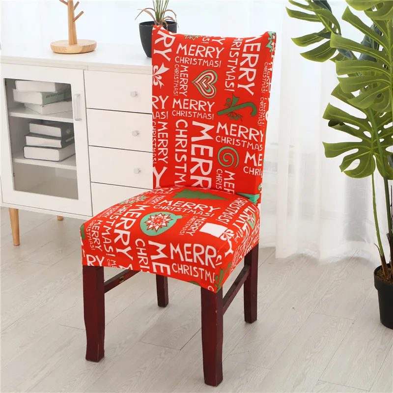 38 Projekty Spandex Krzesło Okładki Zdejmowane Krzesło Pokrywa Stretch Dining Seat Okładki Elastyczne Slipcover Boże Narodzenie Bankiet Wedding Decor