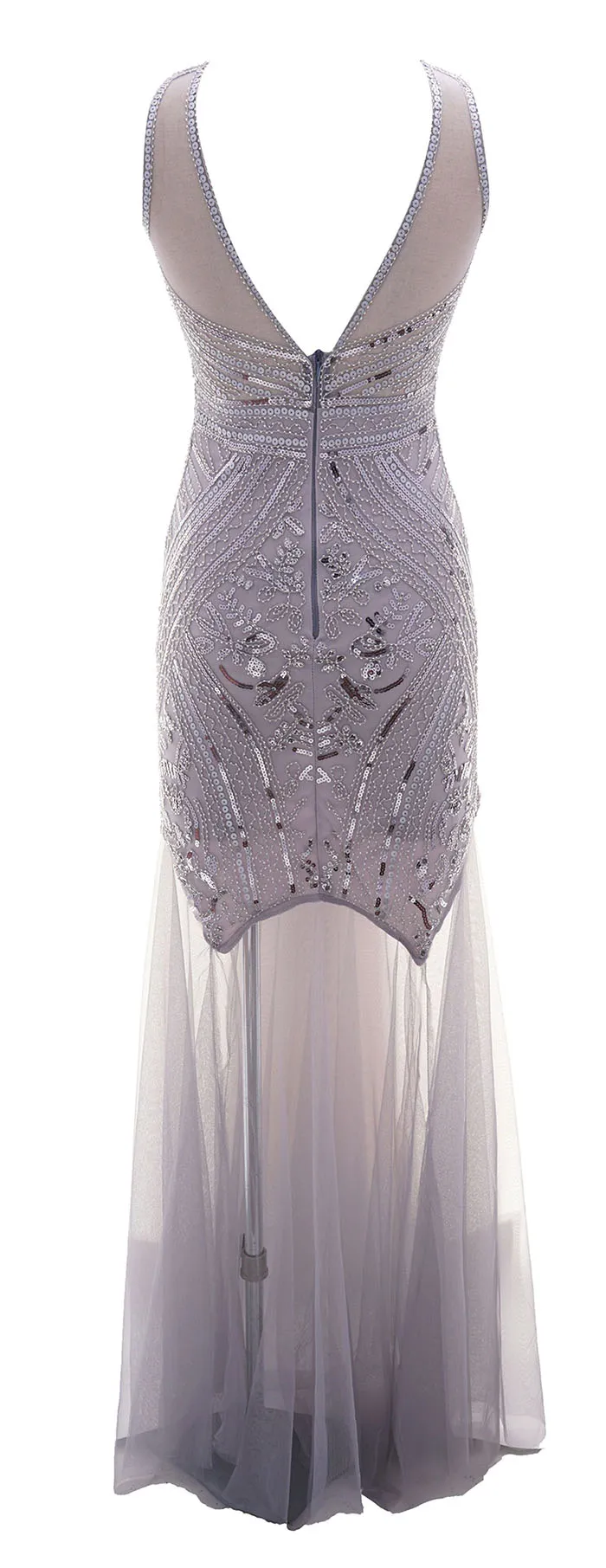 Années 30 Robe de Soirée Longue Sequins Gatsby