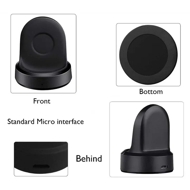 2024 ModelWireless Charger For Samsung Gear Sport S3 S2 Fast Charging Dock Station W USB Cable Black From Royalmart 3.79 DHgate.Com