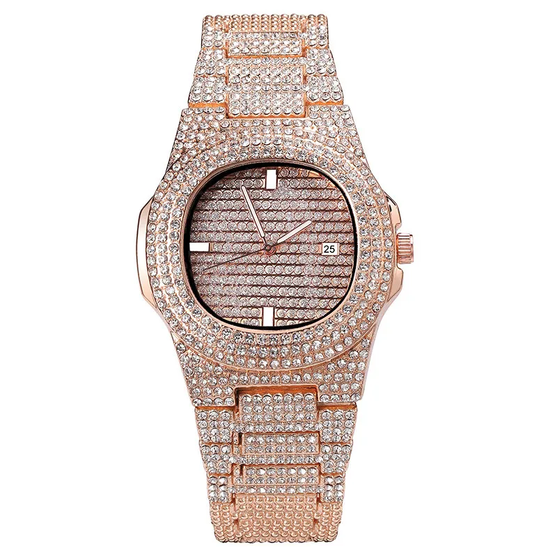 Reloj de lujo con diamantes helados para hombre relojes de dise ador joyer a de hip hop moda para mujer encantos de estilo pandora rapero