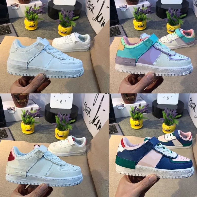 Forth Bir Gölge Pastel Soluk Çocuk Koşu Ayakkabıları Fildişi Pembe Mor Tropikal Büküm Bebek Yürüyor Erkek Kız Sneakers Çocuk Eğitmenler