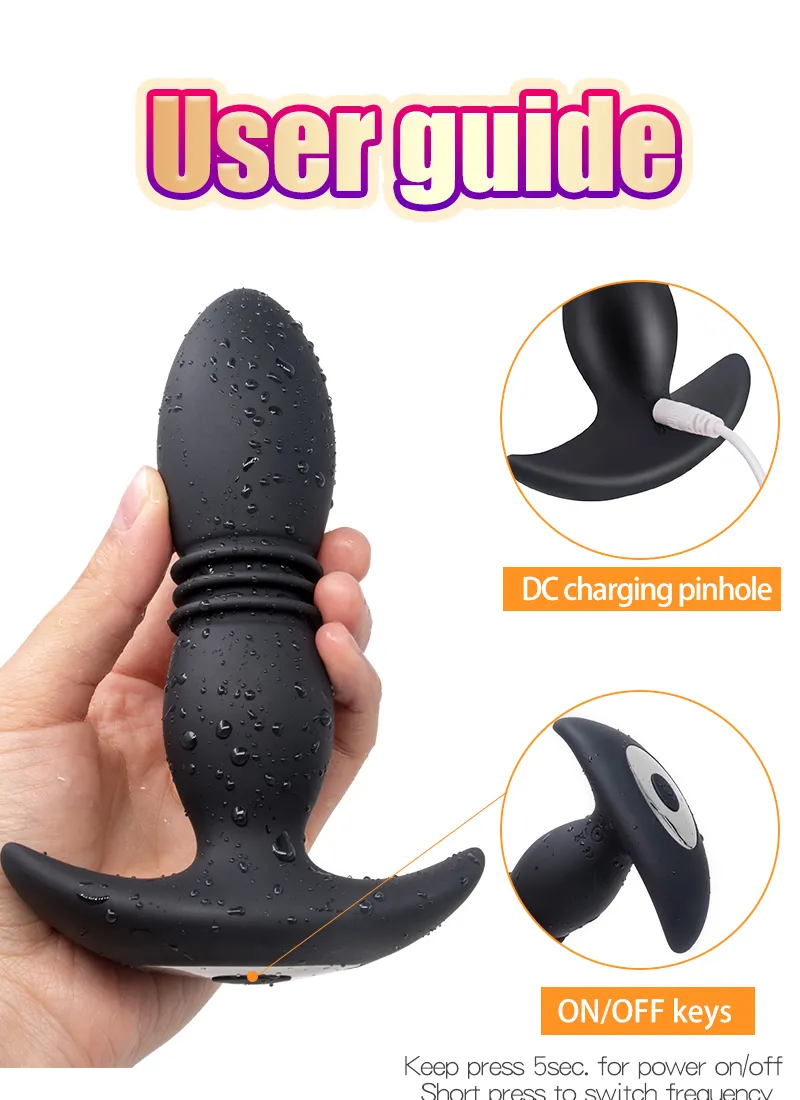 Plug anale a spinta con telecomando per stimolazione prostatica_voghion.com