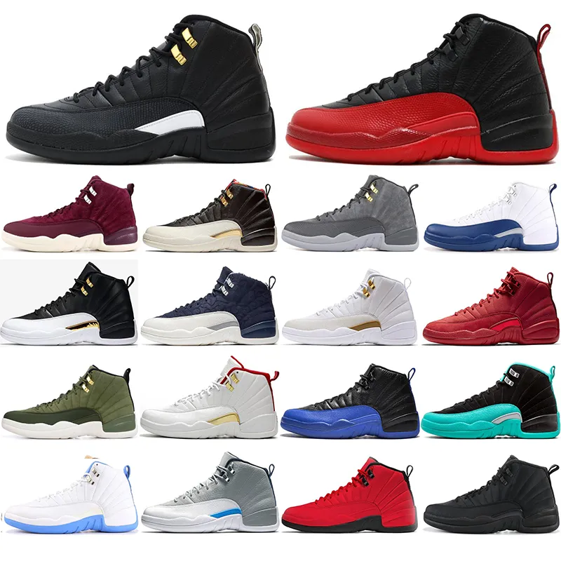 University Blue 12 12s Buty dla kobiet na męskie Bordeaux The Master Flu Game Men Men Sports Sneakers Rozmiar 40-47