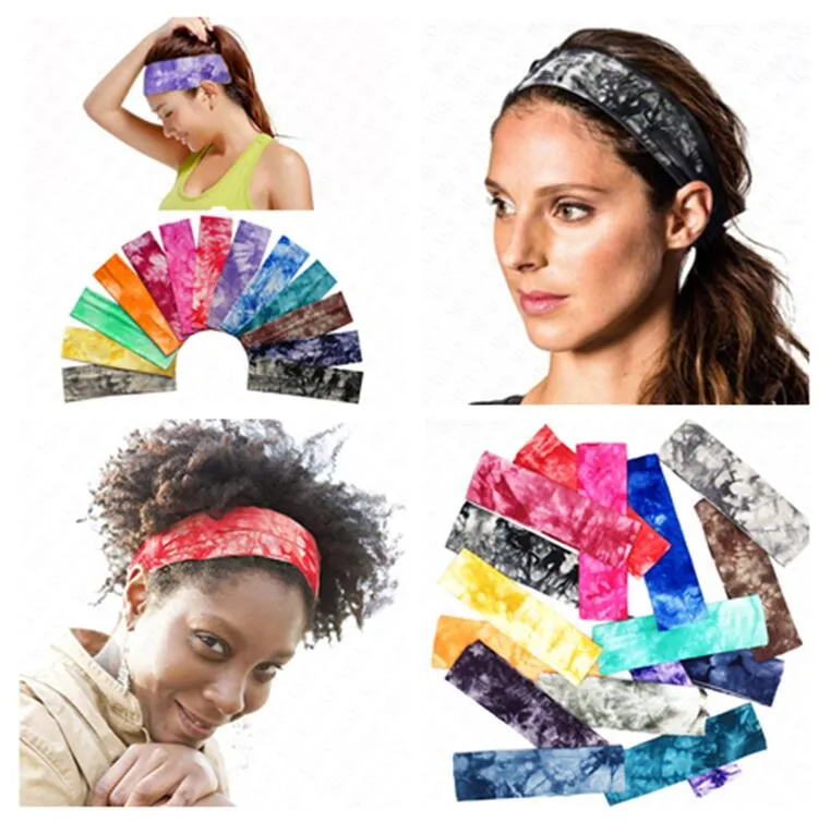 Yoga Tie Dye Cotton Headband With Floral Print For Women And Girls