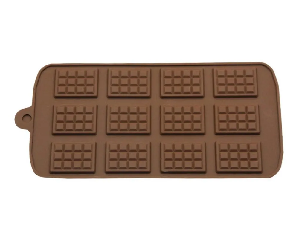 Novo molde de silicone molde 12 moldes de molde de chocolate fontes de molde Diy Candy Bar Ferramentas de decoração de bolos de cozinha KD1