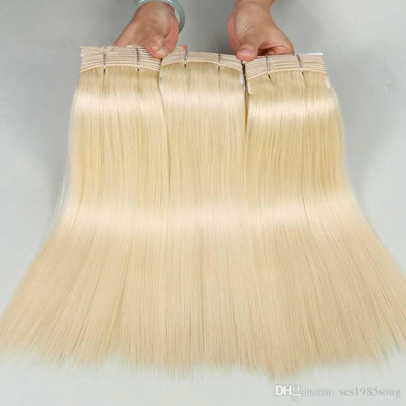 CE certifié Grade 9A extrémités épaisses blonde 99J violet jaune bleu rouge 613 couleur brésilienne vierge remy tissage de cheveux humains