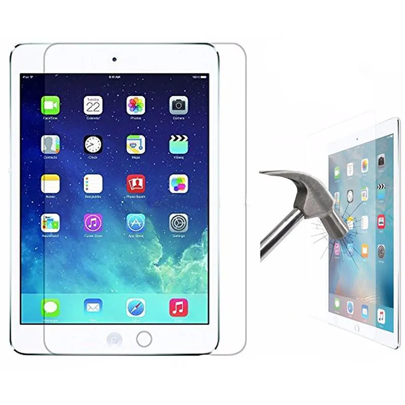 9H Premium-Displayschutzfolie aus gehärtetem Glas für iPad 10.2 10.5 2/3/4 Air Air2 Air3 Pro 9.7 11 12.9 Mini 123456, kein Einzelhandel