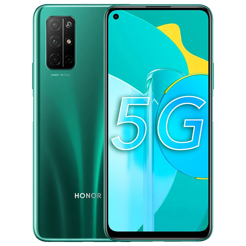 Oryginalny Huawei Honor 30s 5g Telefon komórkowy 8GB RAM 128GB 256GB ROM Kirin 820 OCTA Core Android 6.5 "LCD Pełny ekran 64mp AR OTG 4000MAH ID Face ID Papier Filcowy Inteligentny telefon komórkowy