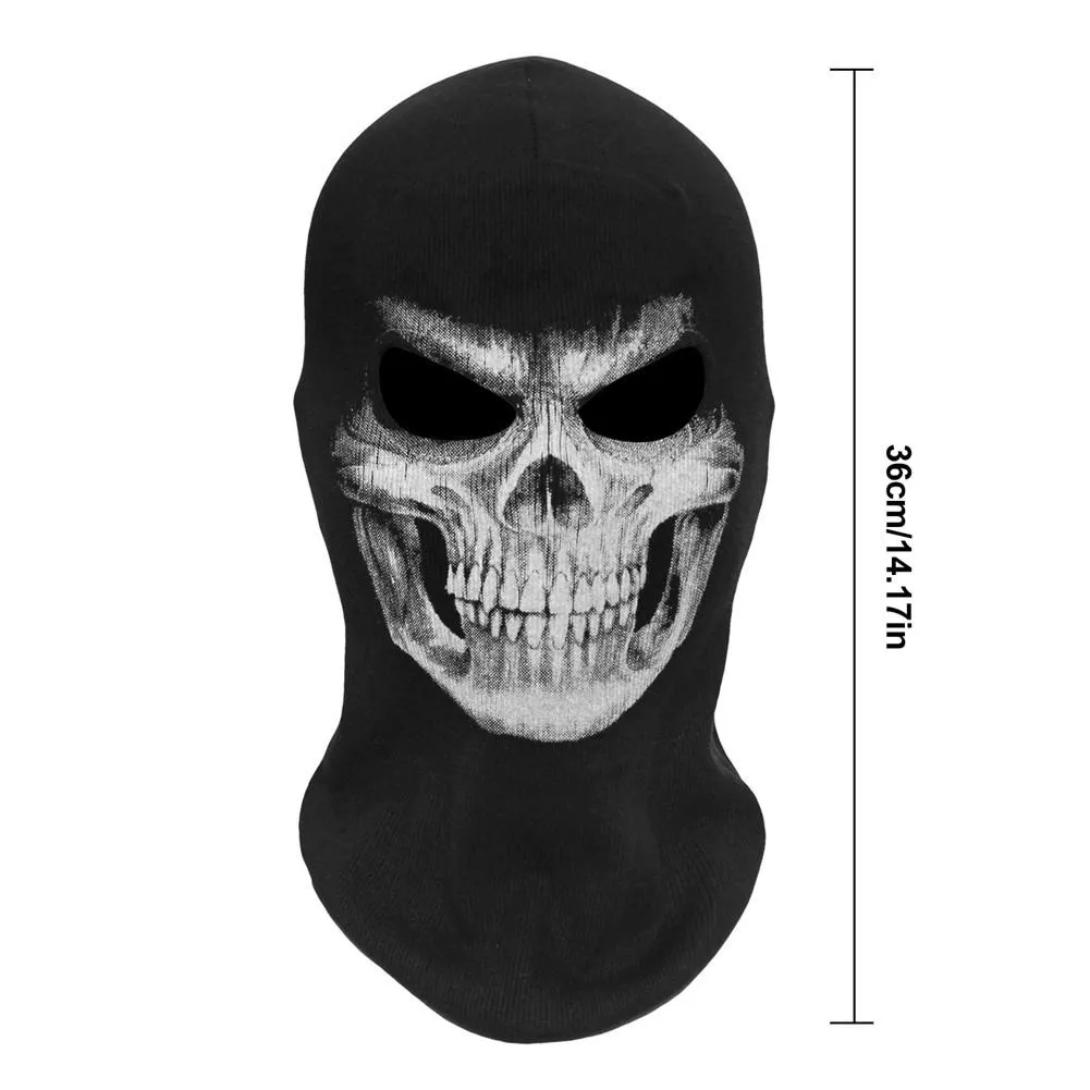 Horreur Effrayant Grim Reaper Déguisement Halloween Masque Visage Tissu 