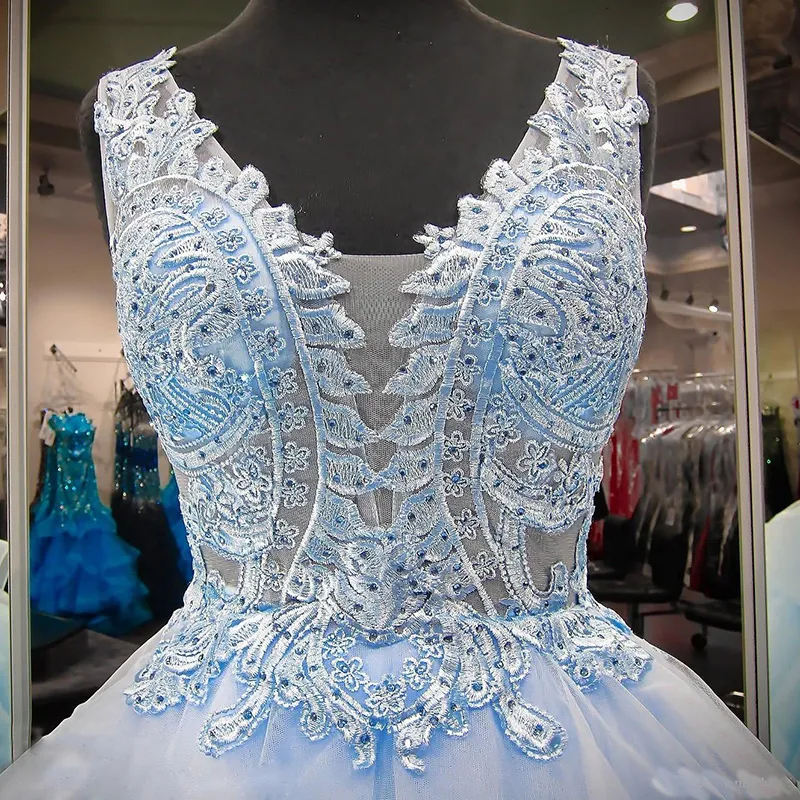 Vestido azul para best sale debutante