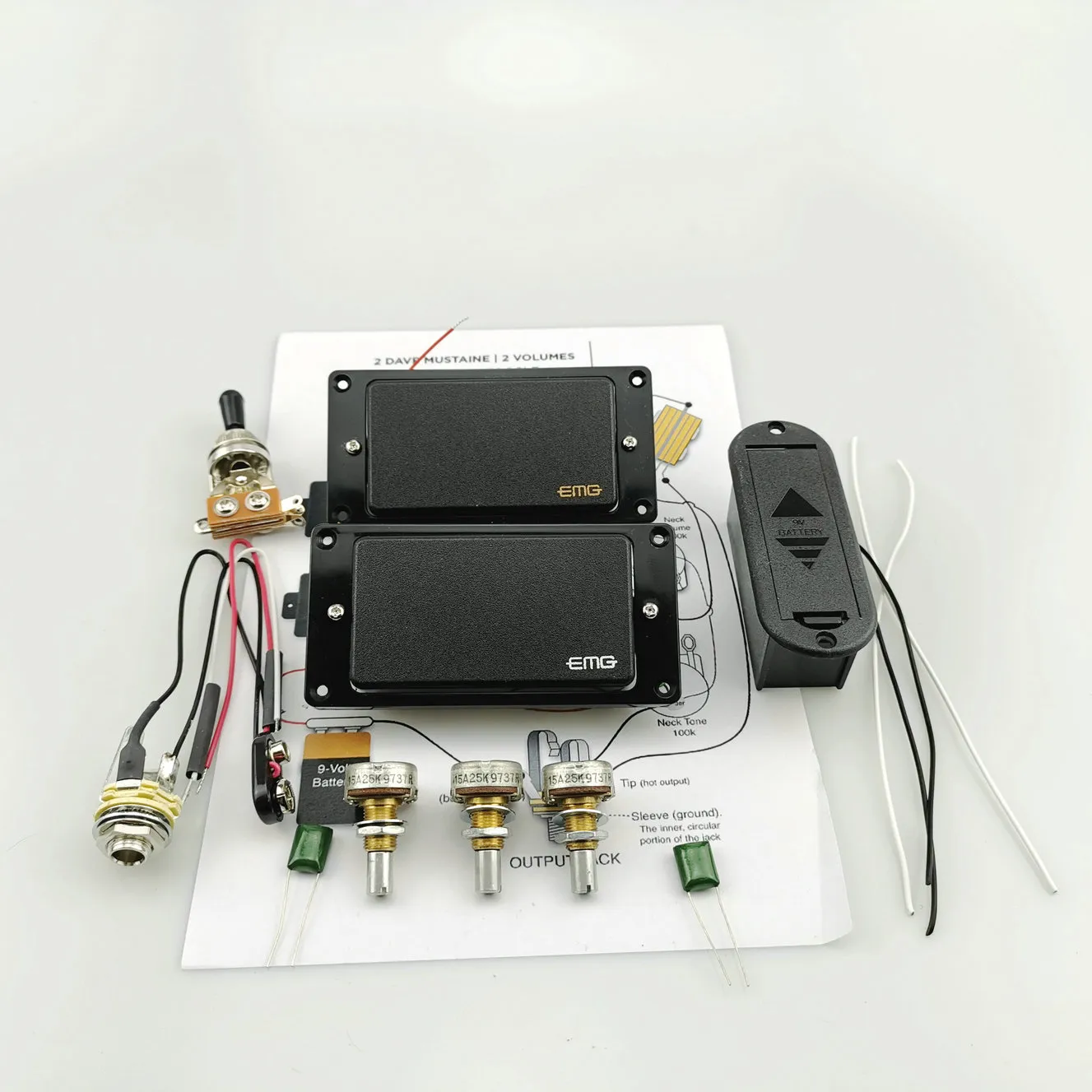 EMG Active Humbucker Electric Guitar Pickups Pickups With 9V Battery And 25K Potentiometer From