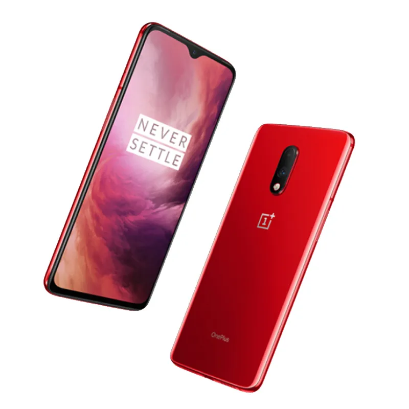 Téléphone portable d'origine Oneplus 7 4G LTE 8 Go de RAM 256 Go de ROM Snapdragon 855 Octa Core Android 6.41 "Plein écran 48.0MP AI HDR NFC 3700mAh ID d'empreinte digitale Visage Téléphone portable intelligent