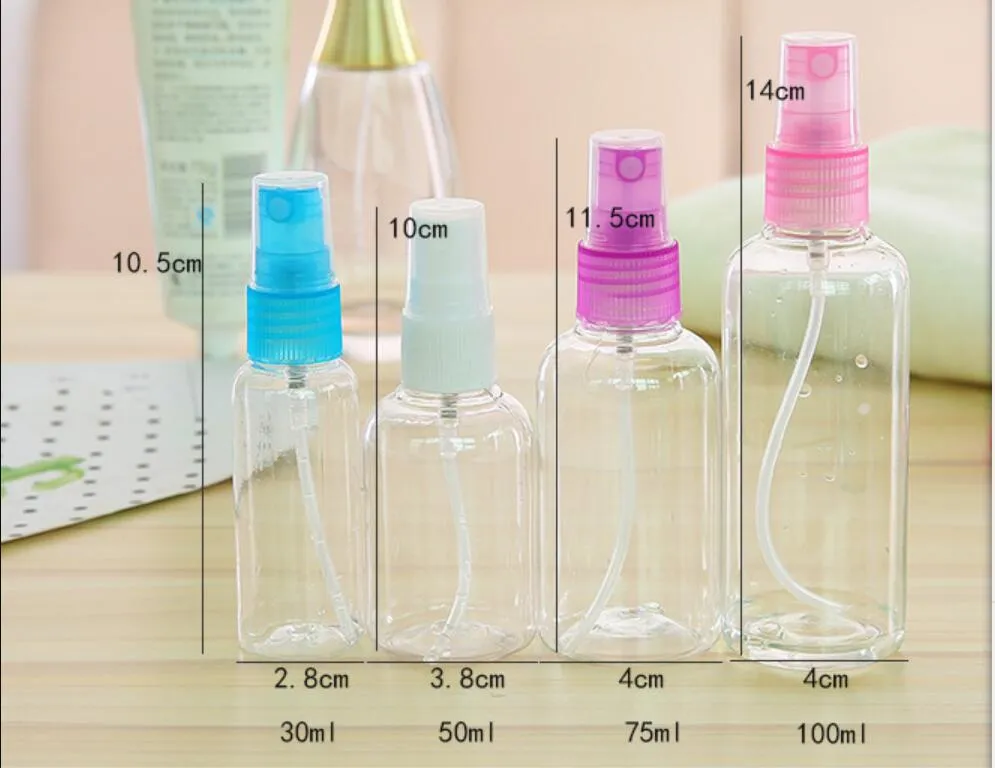 30ml,50ml,75ml,100ml Mini Transparent Perfume Sub Bottle Fine Mist