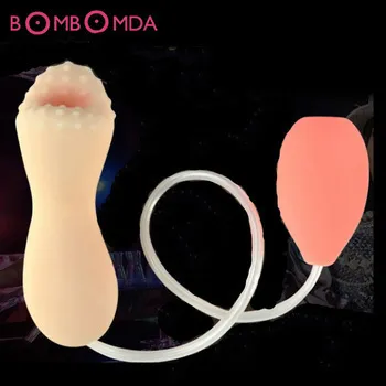 sex products for sucker masturbation cup Soft silicone artificial mouth real blowjob male masturbator adult sex toys for men O35